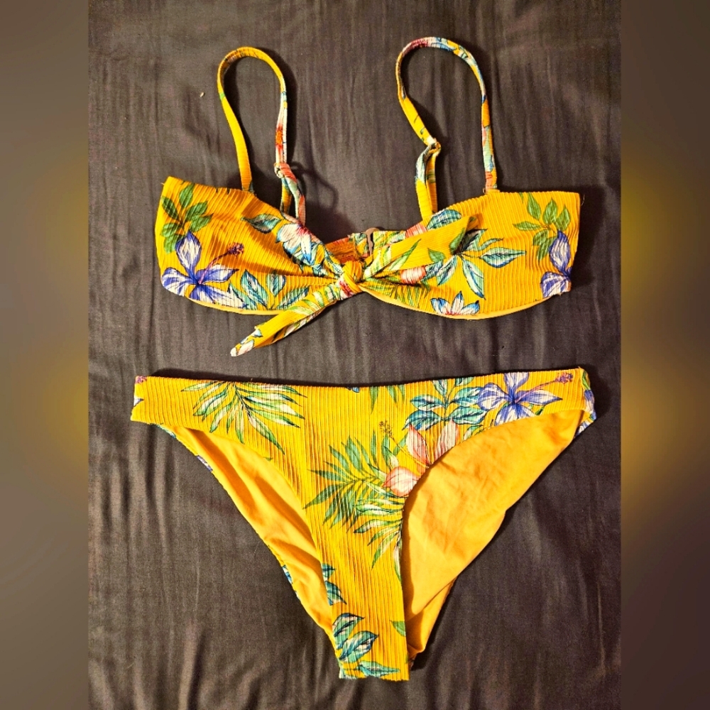Floral Yellow Bikini Set